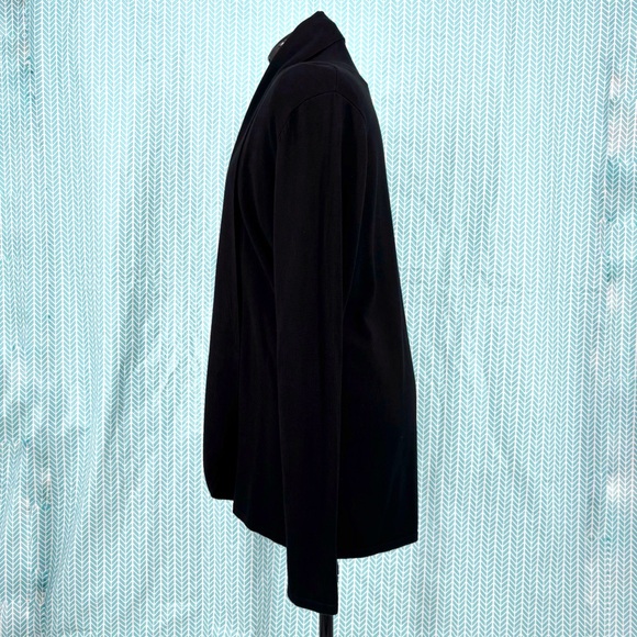 Cyrus Black Shawl Collar Long Sleeve Open Front Lightweight Cardigan, XL - Picture 5 of 15